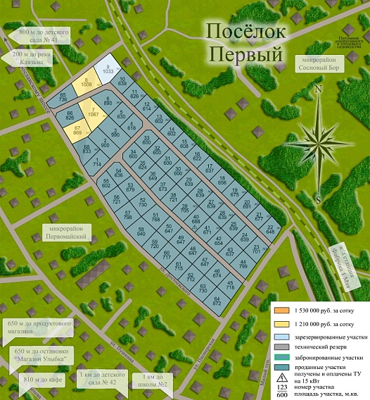 План и цены КП Первый
